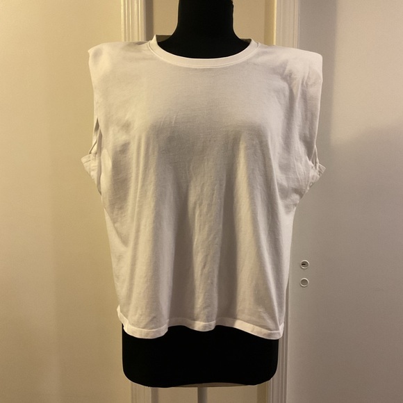 💜 Future Collective Kahlana Barfield Brown Sleeveless Cut-Out Back Knit T-Shirt - Picture 3 of 10